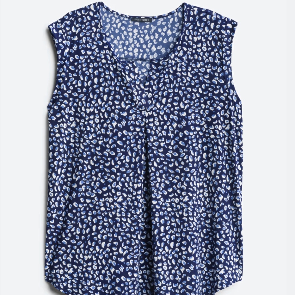 Papermoon Trucker Split Neck Textured Knit Top